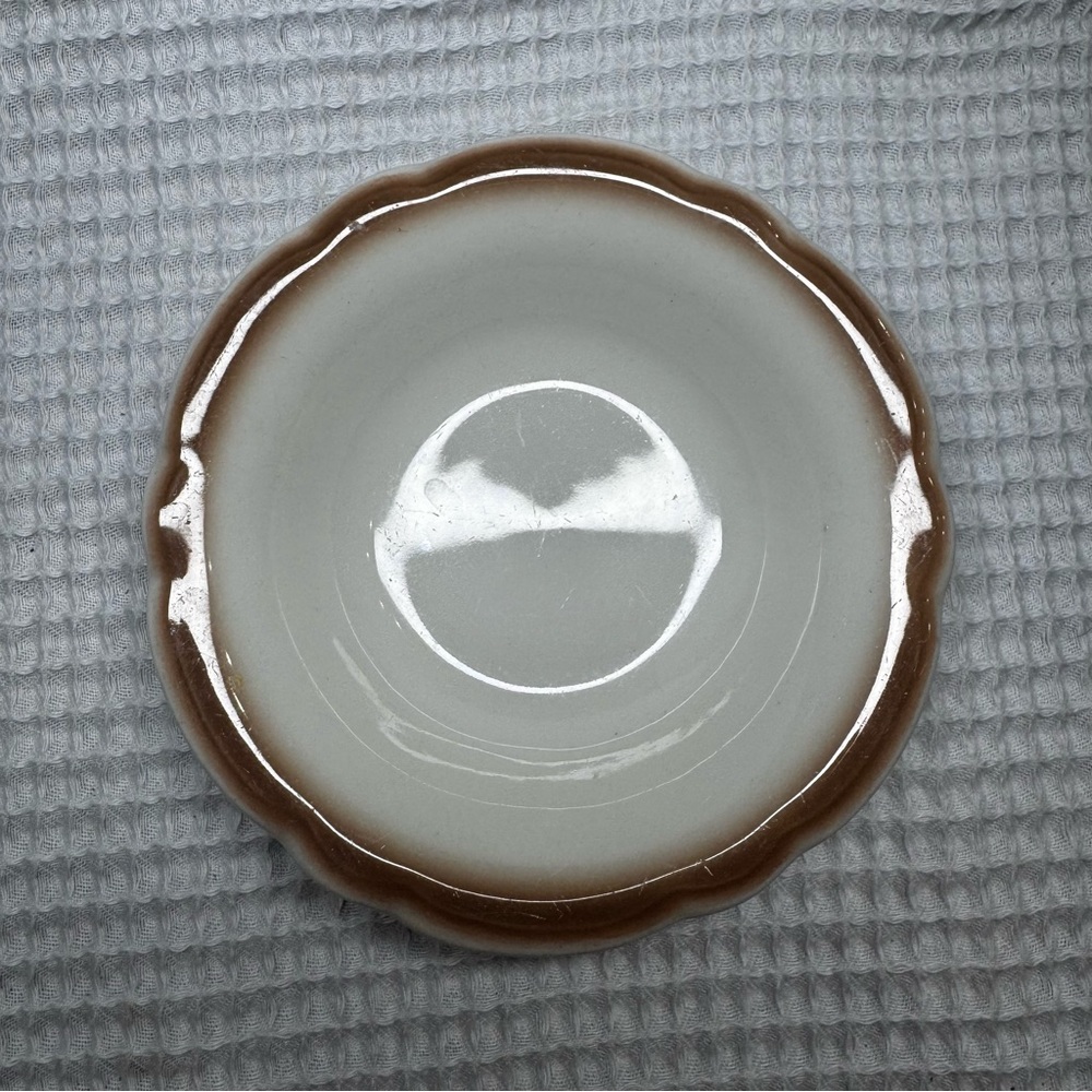 Vintage Buffalo China Berry Bowl Scalloped Rim USA Restaurant Ware 1963